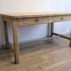 Old farmhouse table in solid cherry wood with drawers, 140 cm.