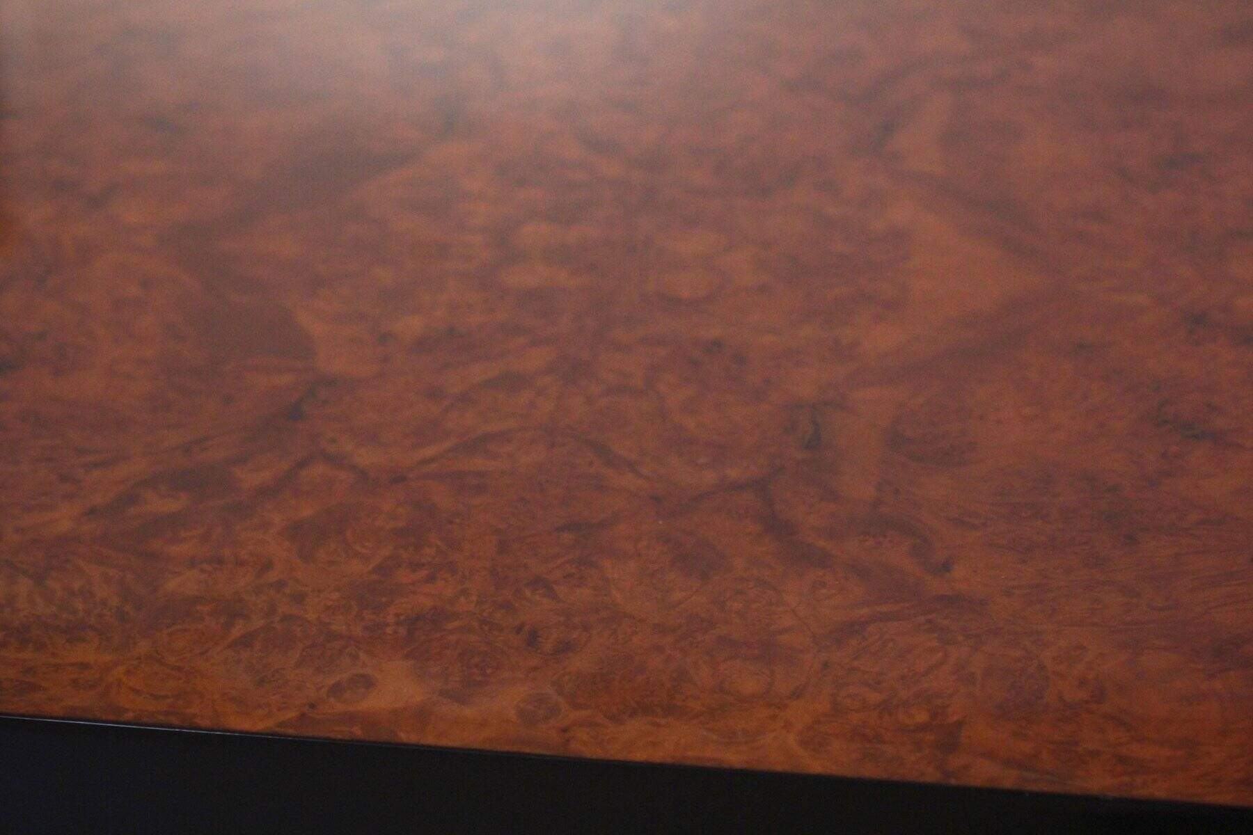 Expandable Art Deco Dining Table, Thuja Roots, Lacquered, France, circa 1930