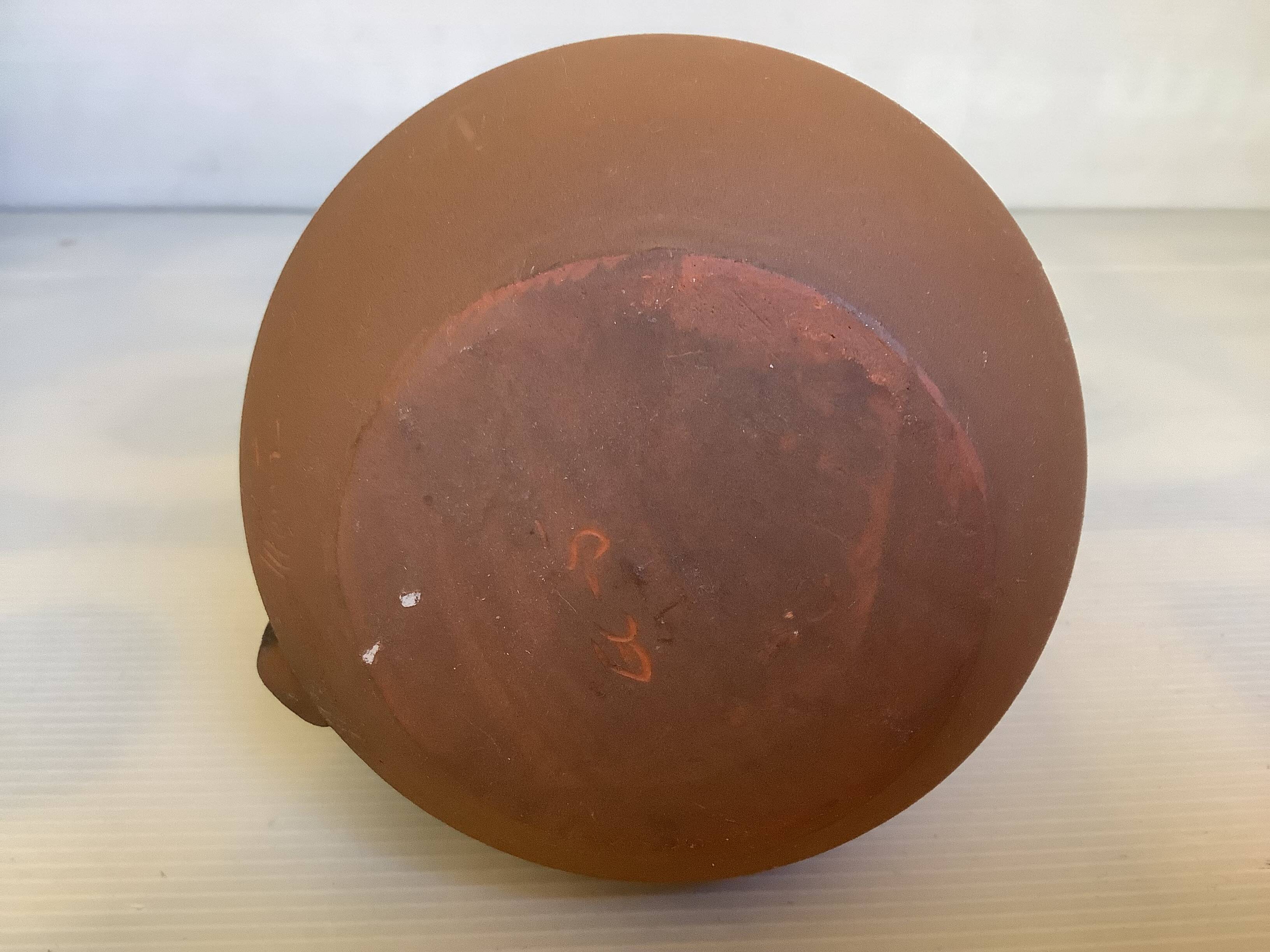 Signed terracotta vase