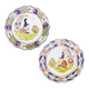 Set of Two Vintage Majolica Plates, Mister and Missus