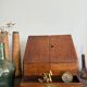 Small wooden mail storage unit