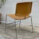 Max Stacker chairs, US design, 1970-80, chromed metal and orange plastic