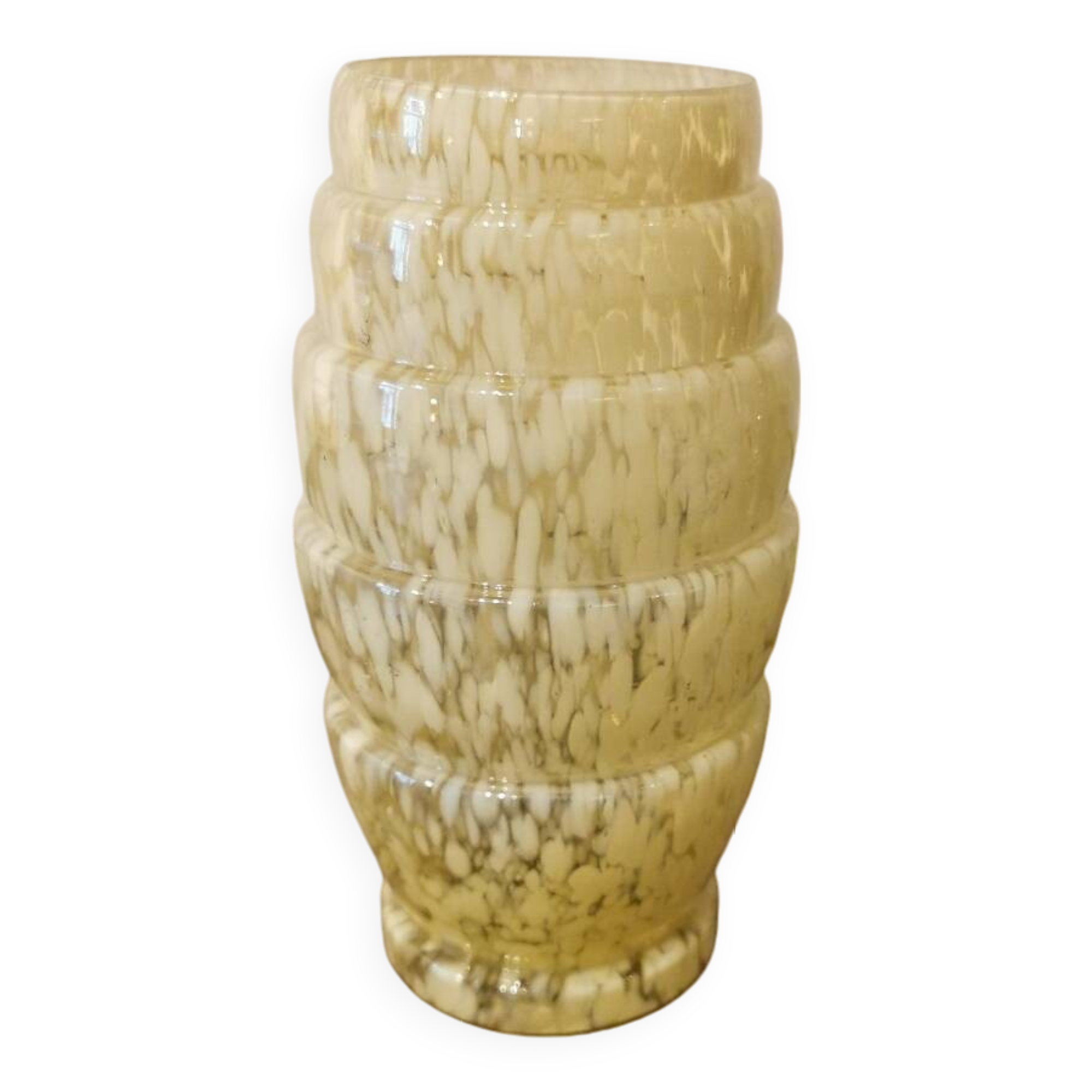 Clichy glass art deco vase