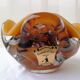 Ashtray pocket bowl in blown glass La Bourboule