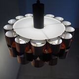 Suspension lamp from the 1960s – 1970s in copper and black metal