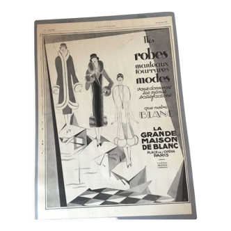 Publicité vintage à encadrer mode 1925