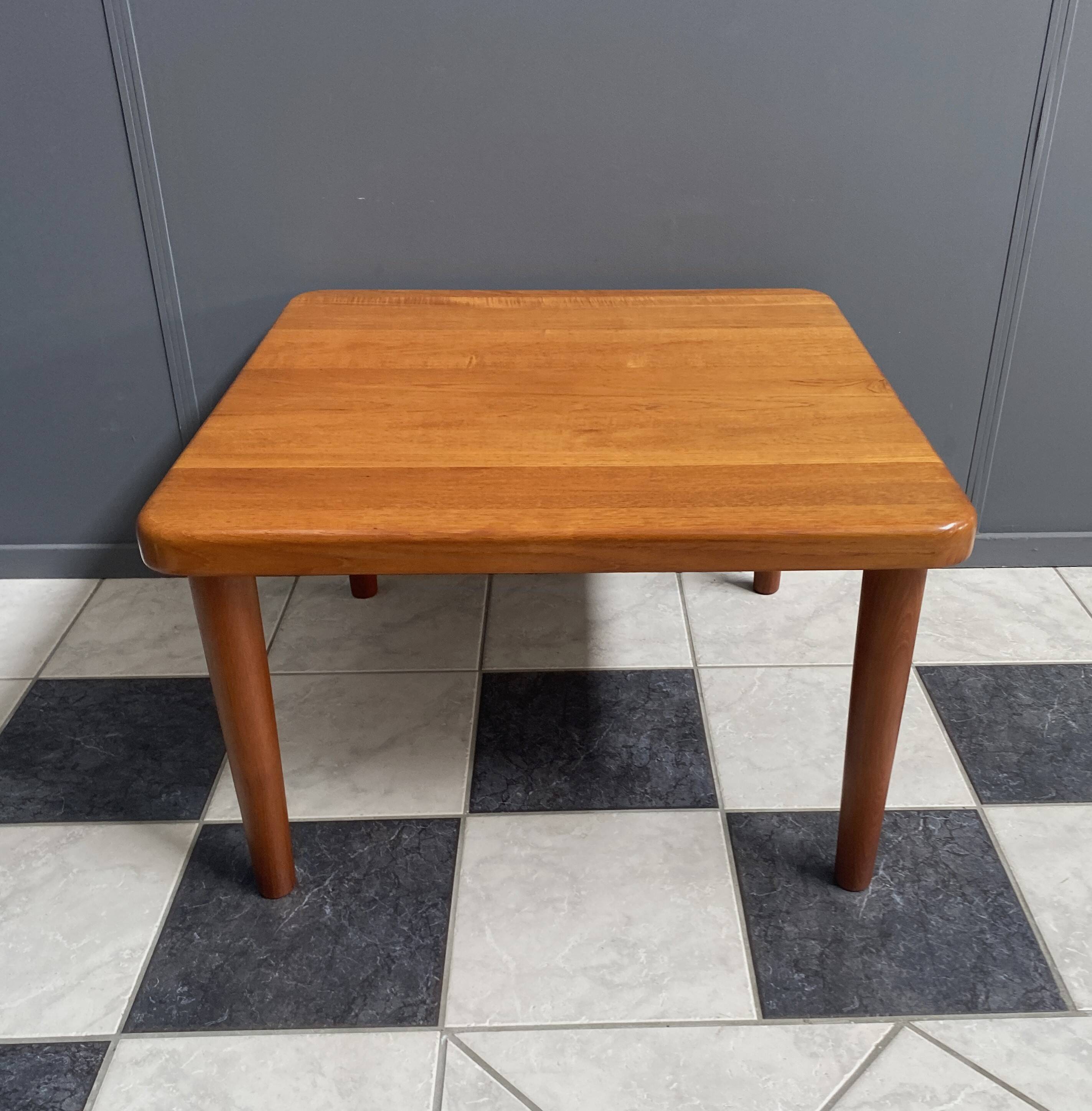 Square Glostup Denmark teak table 1970s