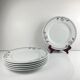 Set de 6 assiettes plates "Elysa", Sarreguemines, 1980-90