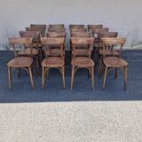 Lot de 16 chaises de bistrot Luterma, années 1960