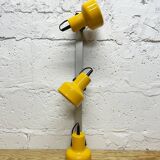 Lampe jaune à trois spots, Brillant, années 1970,