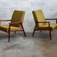 Pair of armchairs Olive Green by Jiri Jiroutek 1960