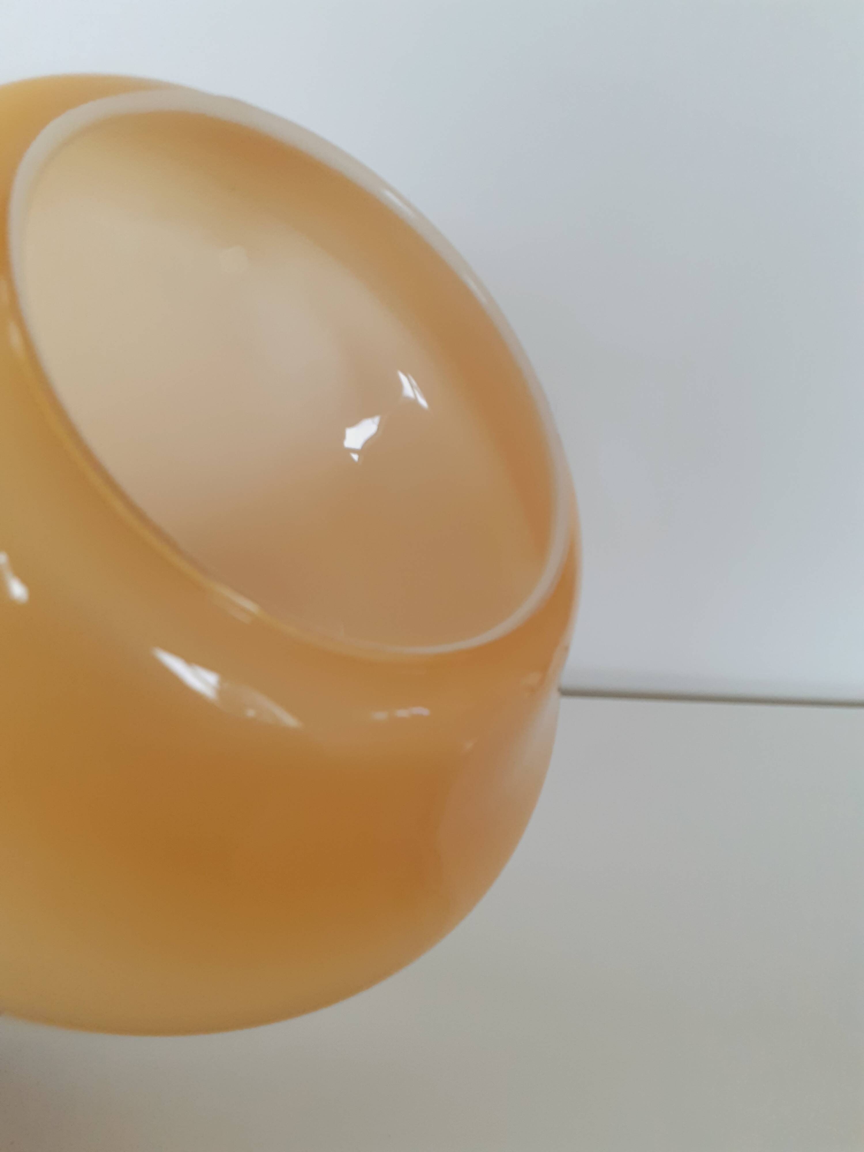 Vintage pendant light, yellow opaline.