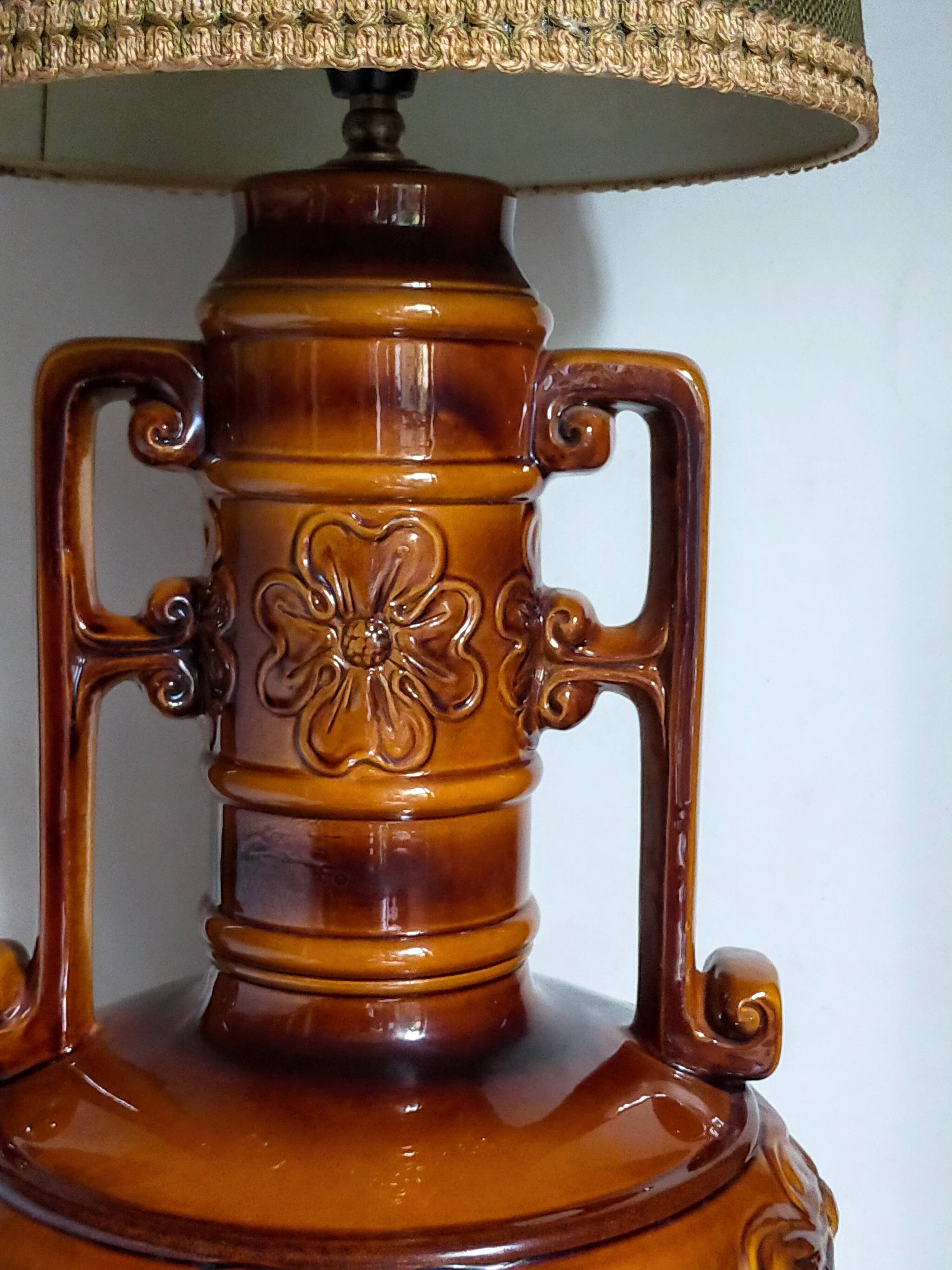 West germany ceramic floor lamp 70s