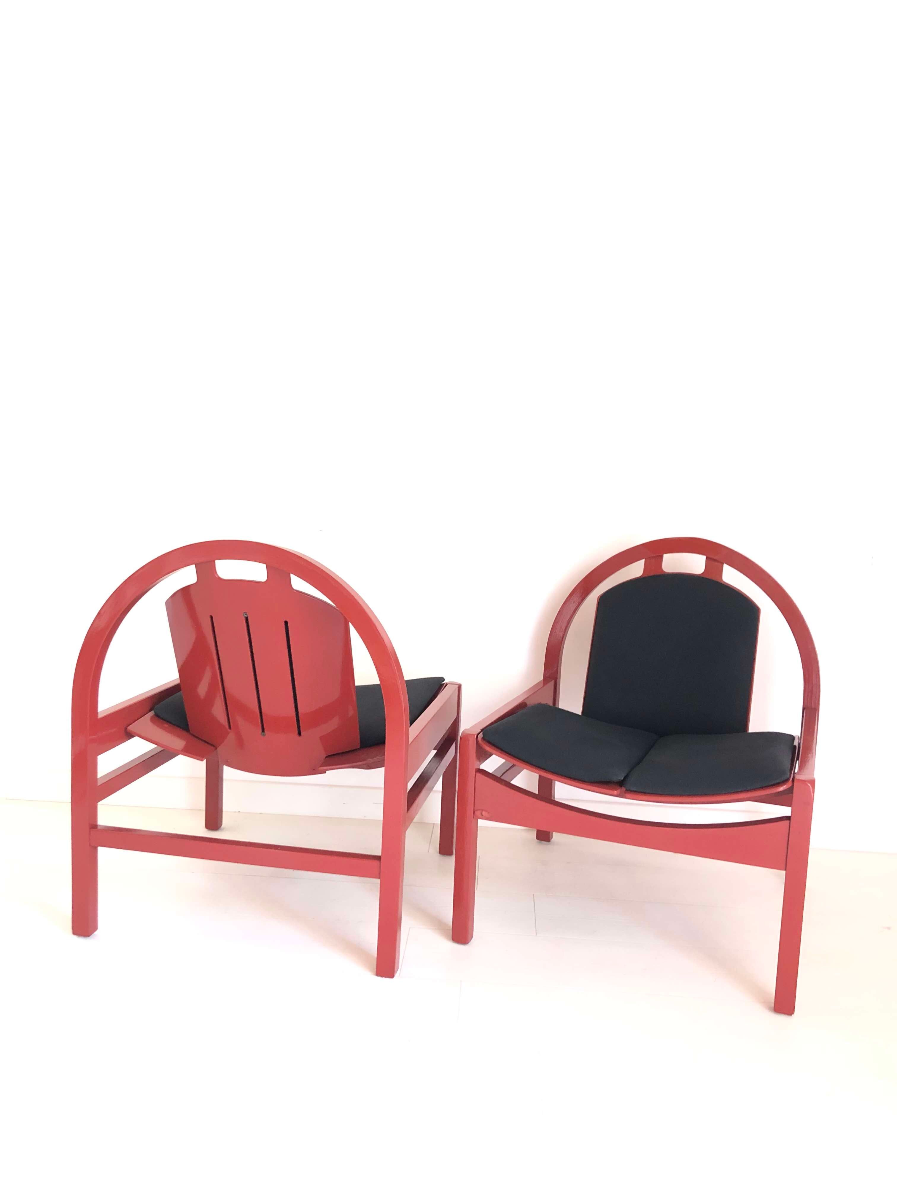 Pair of Baumann armchairs
