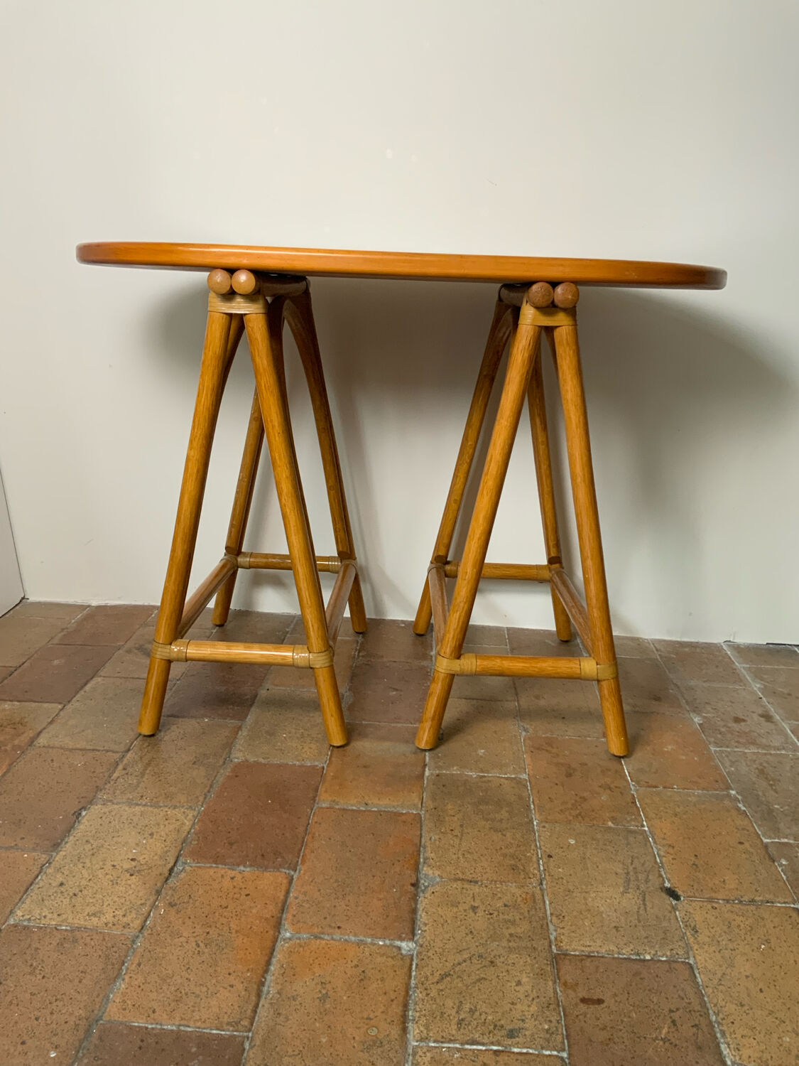 Console en rotin 70’