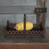 Vintage wooden basket, wooden fruit bowl, kitchen, nature, folk art