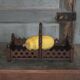Vintage wooden basket, wooden fruit bowl, kitchen, nature, folk art