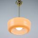 Vintage Mid-Century Modern Rose Glass Pendant Lamp