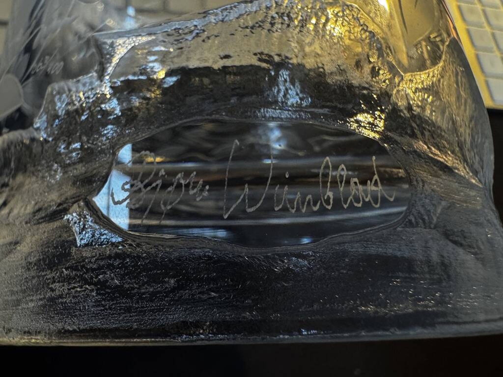 Crystal vase by Bjorn Wiinblad for Rosenthal, limited edition numbered 63/100