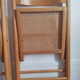 Set of 2 folding chairs cannees