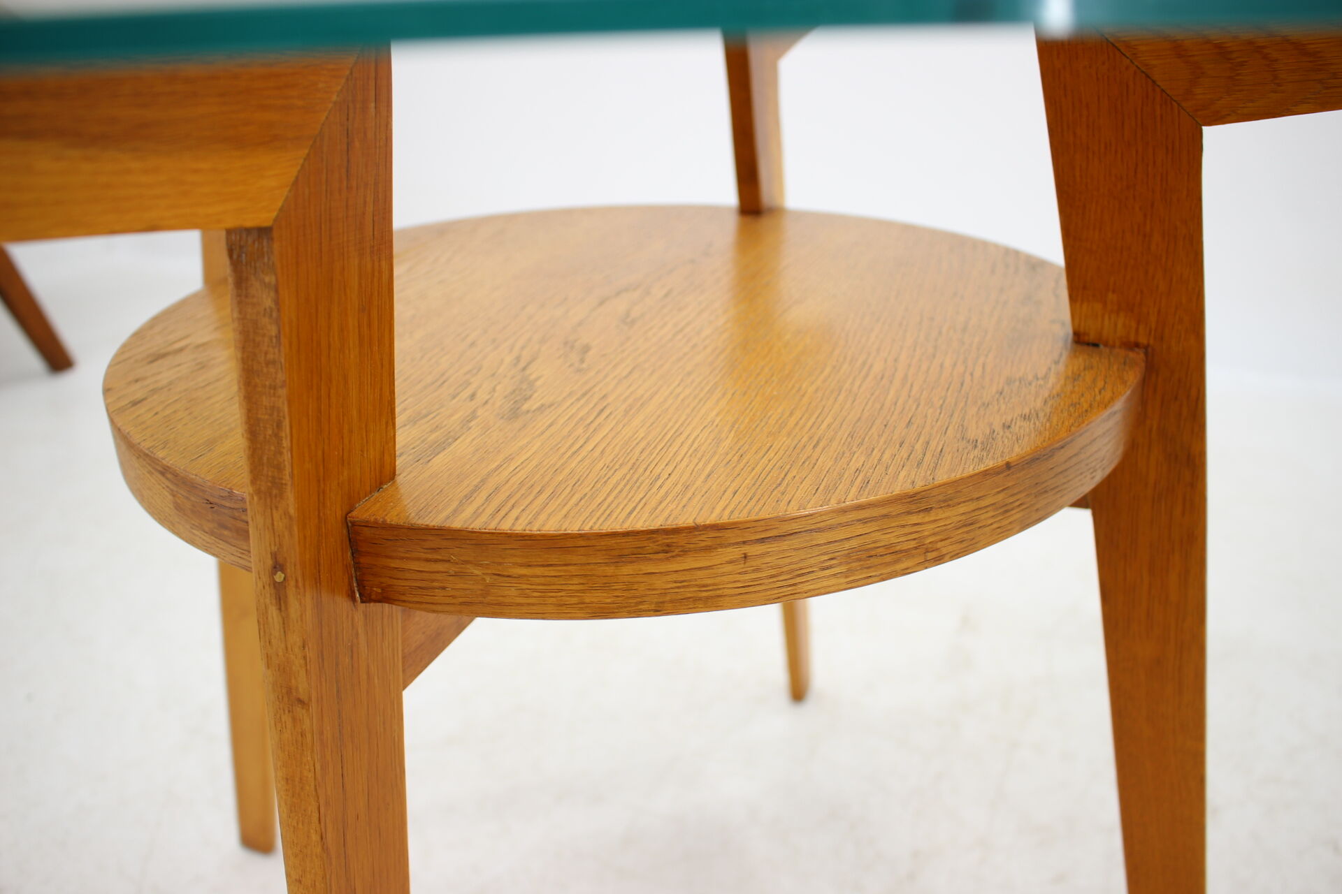 1960s Oak and Glass Coffee Table, Czechoslovakia