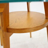 1960s Oak and Glass Coffee Table, Czechoslovakia