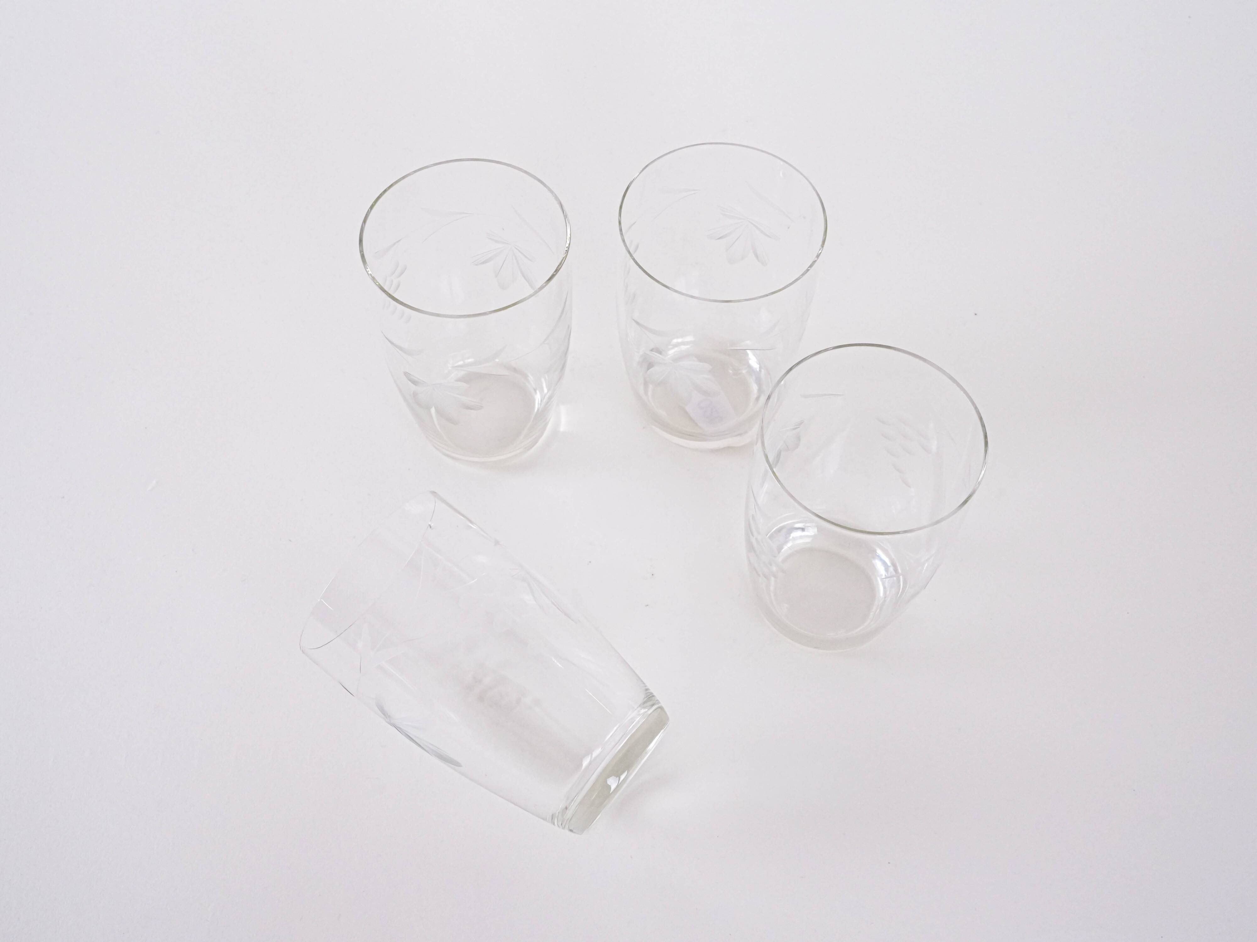 Set of four glasses, Danish design, 1970s, manufactured in Denmark