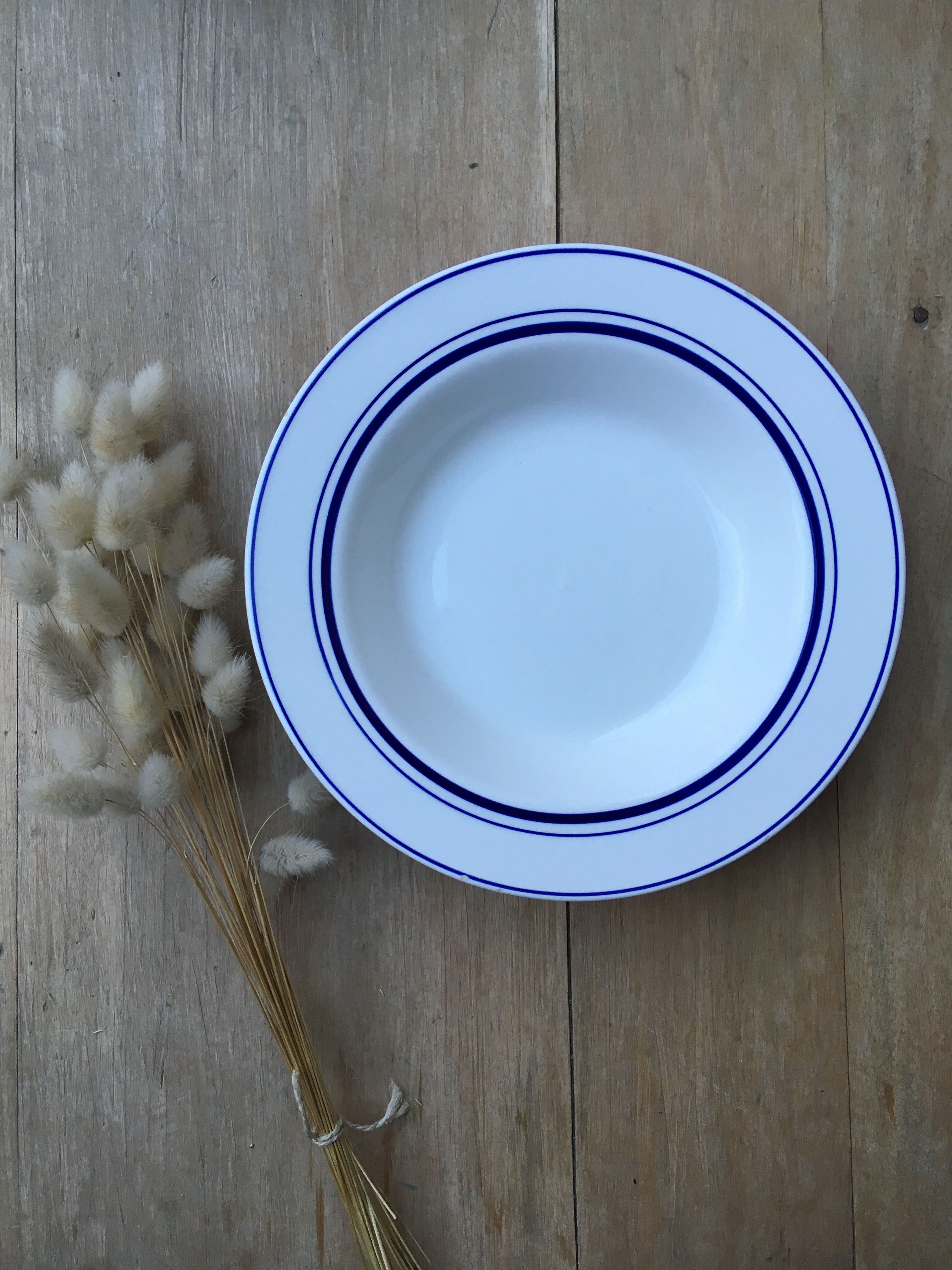 Hollow plates with blue trim Quadrifoglio