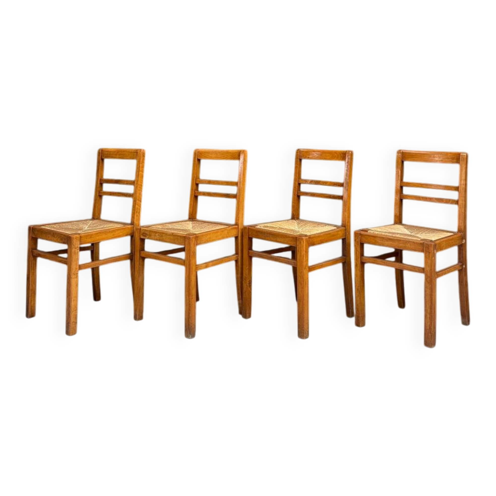 Set of 4 vintage rush chairs