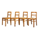 Set of 4 vintage rush chairs