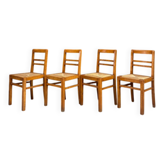 Set of 4 vintage rush chairs