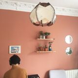 White woven lamp to hang