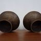 Brutalist Bronze Candleholders, 1960s, Set of 2