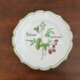 Lot de 3 assiettes motif plantes médicinales