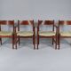 Hans Wegner dining chairs x4. Carl Hansen, Denmark. 1962