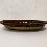 Old Dish In glazed gadrooned terracotta