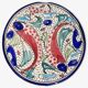Multicolored fish ceramic decorative wall plates