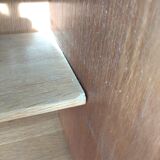 Glass bar veneered wood 50s compass