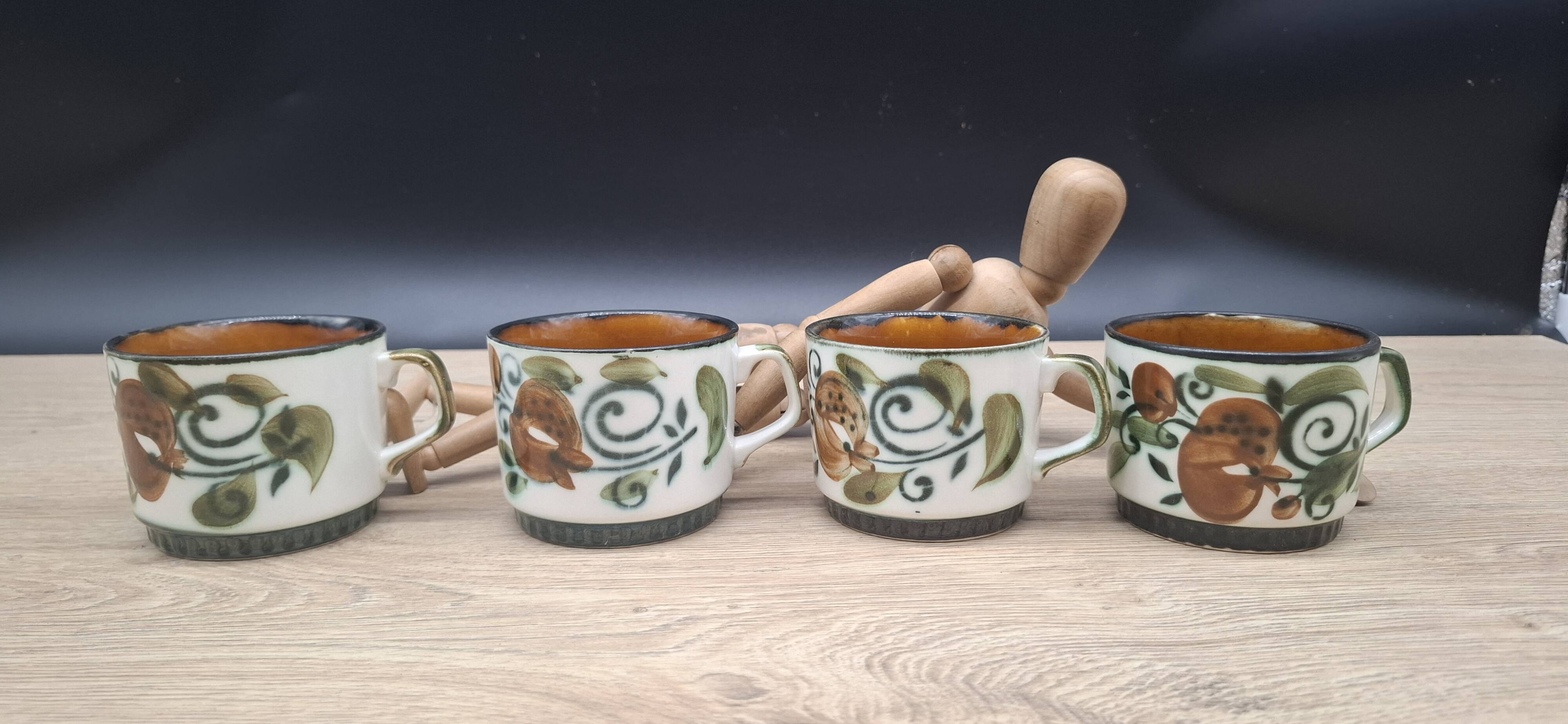Set of 4 Argenteuil Boch cups 1966