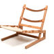 Danish Easychair in Oak with Leather Details 1960s.