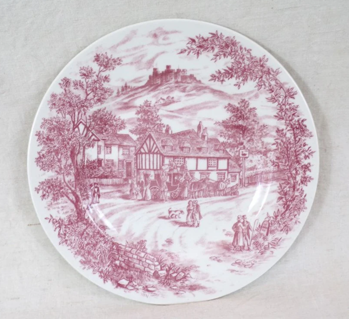 Set of 6 flat plates vintage 80s