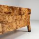 Werner Neumann sculptural birchwood sofa in birch bark and leather, The Netherlands