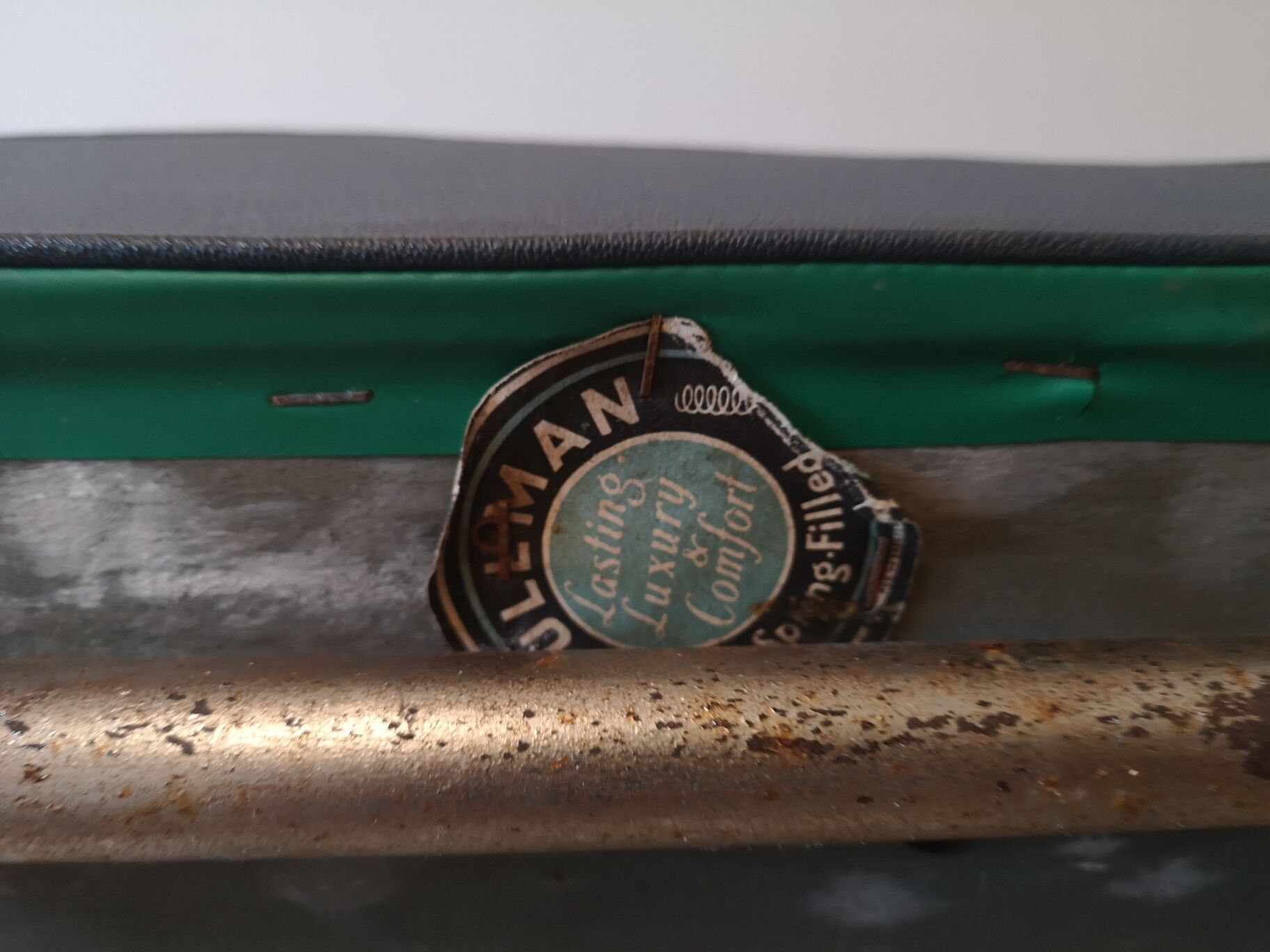 Industrial Pullman chair 60 sad vintage blue