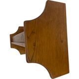 Vintage wooden wall shelve rack bookshelf in oak