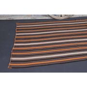 Vintage Turkish Hand-Knotted Wool Cotton Brown Kilim Area Rug 167x255