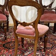 Suite de 8 chaises anglaises en acajou de style Victorien