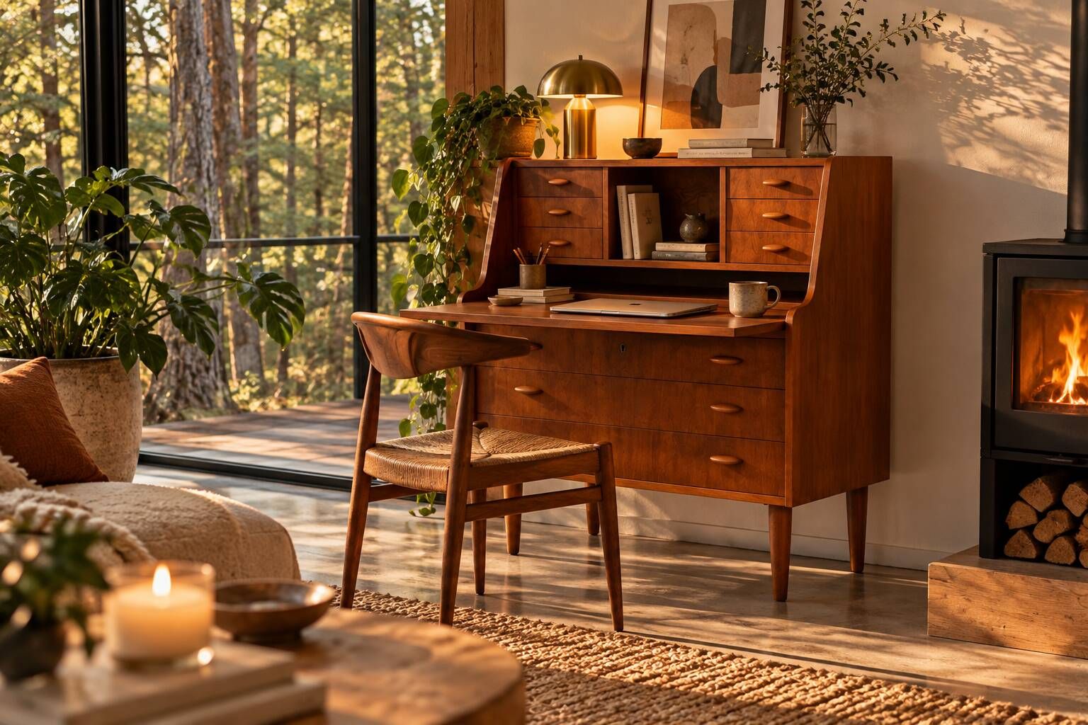 vintage secretary desk | cabinet | 1960s | Danish