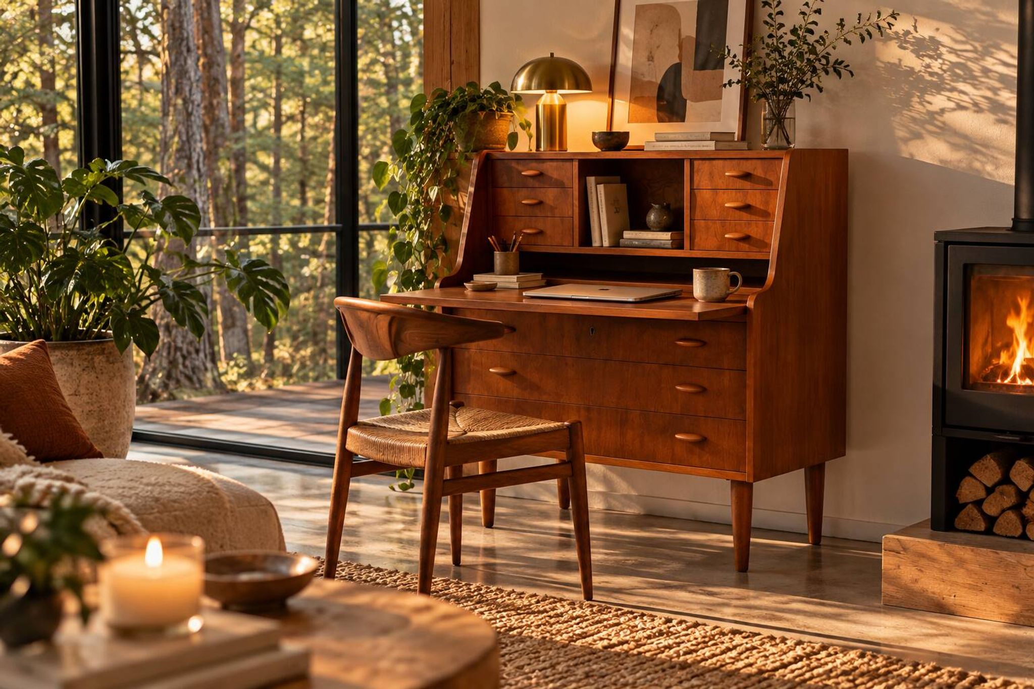 vintage secretary desk | cabinet | 1960s | Danish