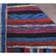 Vintage Turkish Hand-Knotted Wool Cotton Red Kilim Runner Rug 107x336