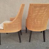Fauteuil en rotin cannée